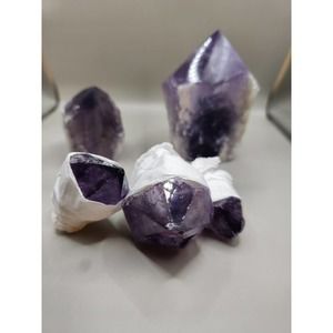 Natural Amethyst Points, Grade AAA Uruguayan Quartz Unique Crystal Geode. Point